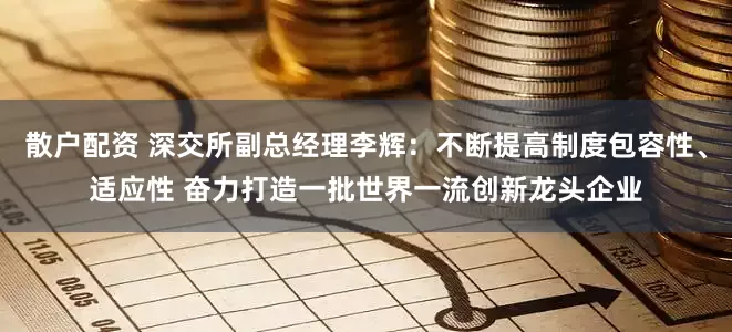 散户配资 深交所副总经理李辉：不断提高制度包容性、适应性 奋力打造一批世界一流创新龙头企业